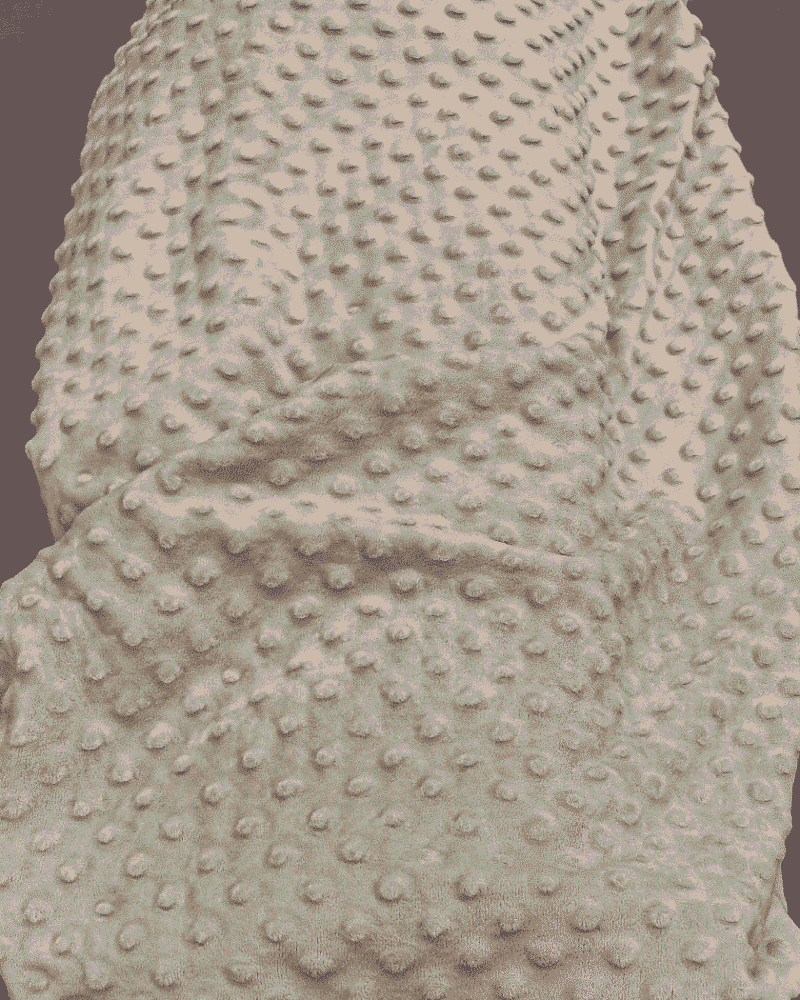 tissu minky taupe