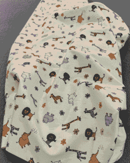 tissu coton éléphant ivoire