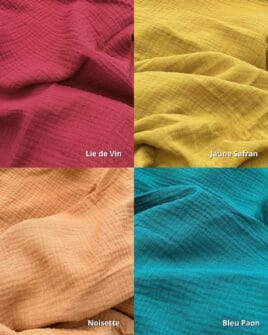 tissus double gazes unis oeko tex