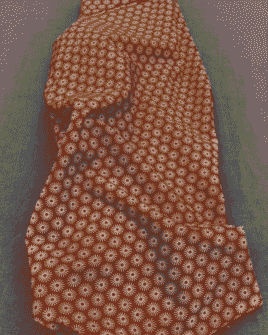 tissu coton soleil terracotta