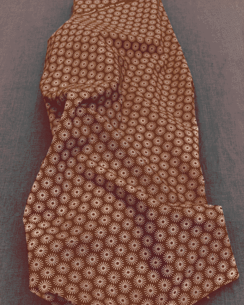 tissu coton soleil terracotta