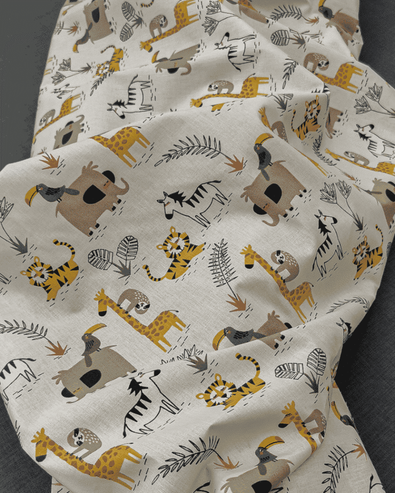 tissu coton savane
