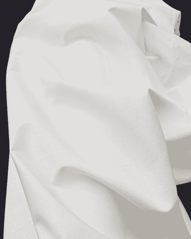 tissu coton uni blanc