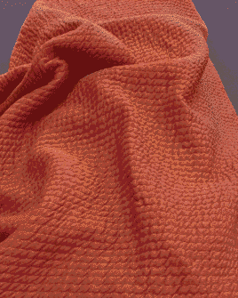 tissu jersey bubble corail