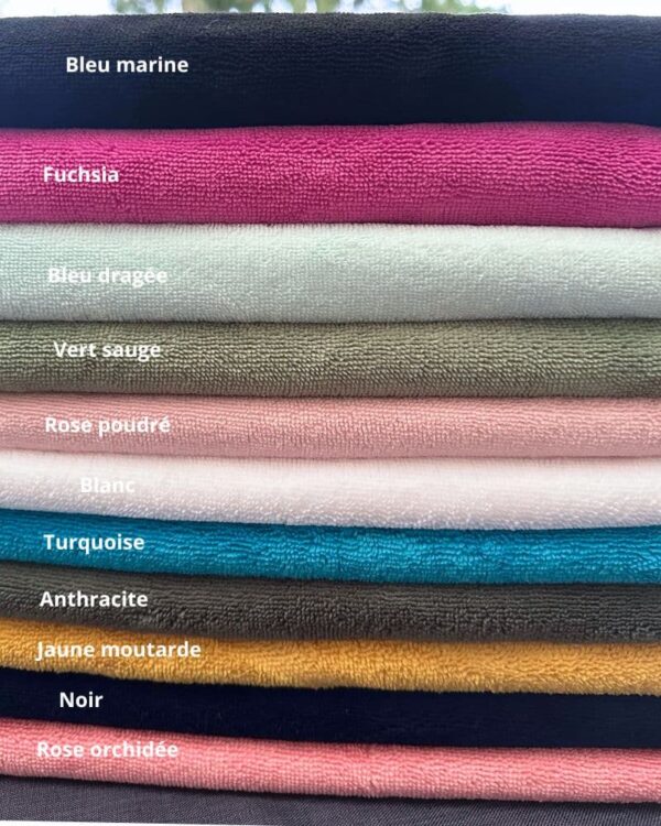 tissu micro éponge bambou doudou oeko-tex 22 coloris