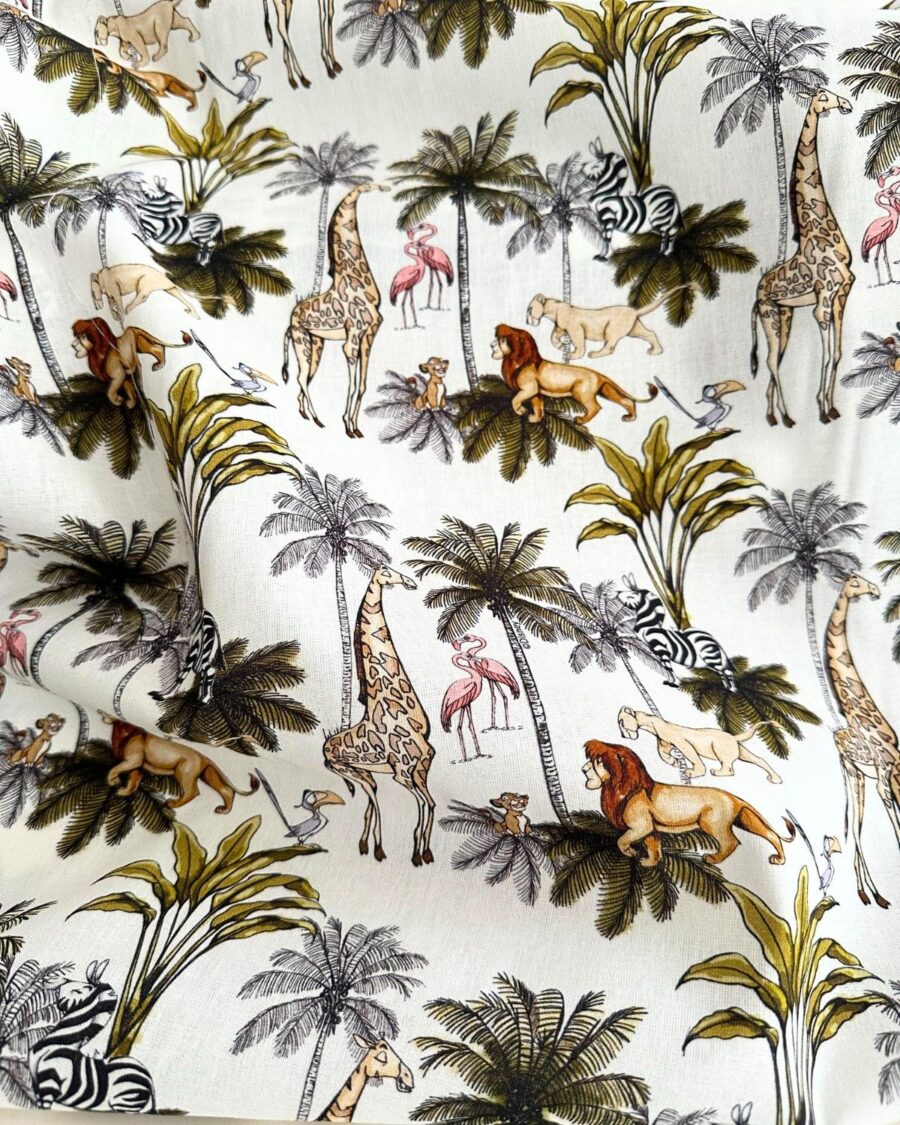 tissu coton le roi lion licence disney