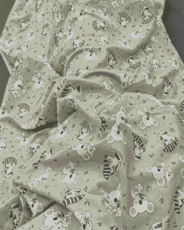 tissu jersey de coton koala ton vert romarin