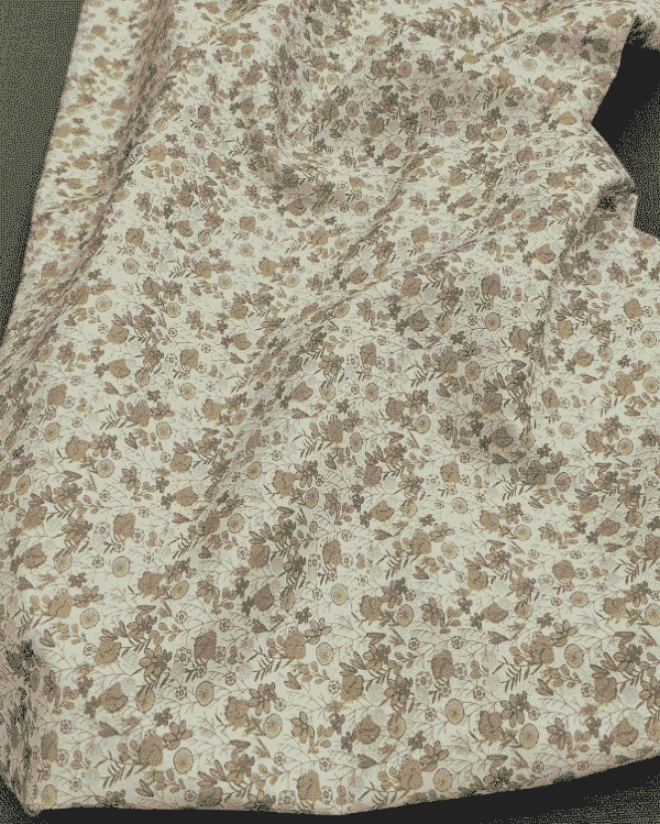 tissu liberty marron et beige (style)