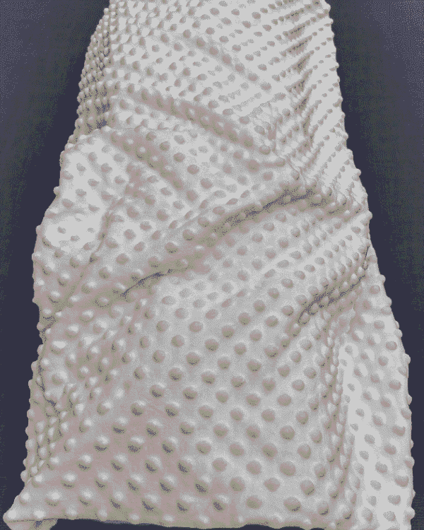 tissu minky ivoire