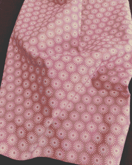 tissu coton motif soleil rose
