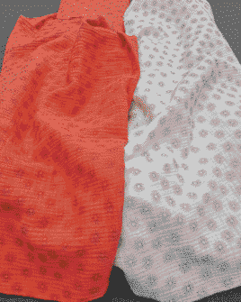 tissu double gaze imprimé soleil
