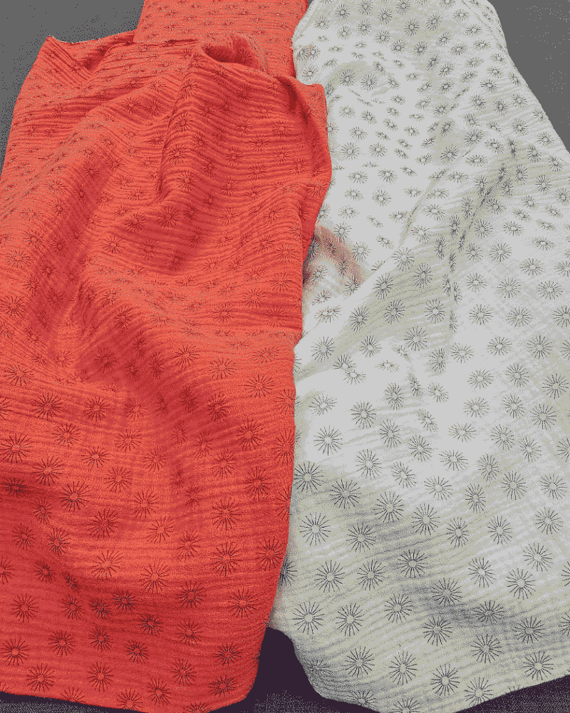 tissu double gaze imprimé soleil