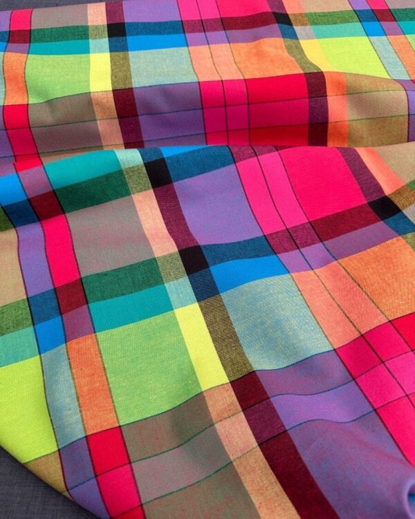 tissu madras grand carreau