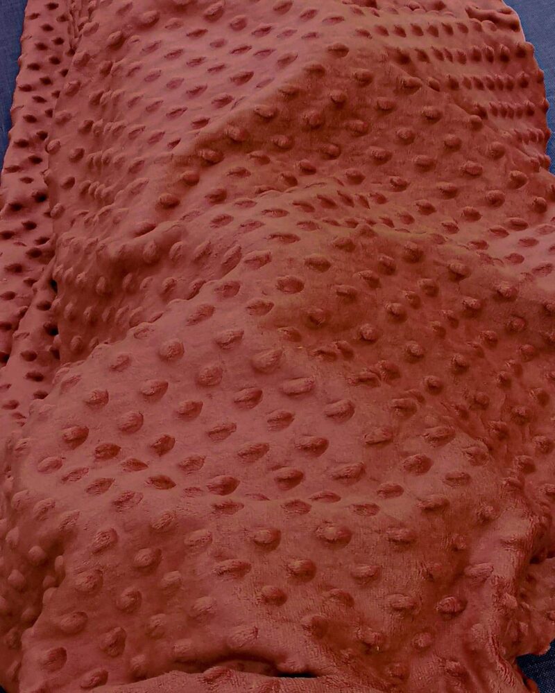 minky polaire terracotta