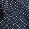tissu coton navy motif écru bordeaux 2