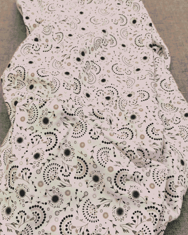 tissu jersey blanc cercle