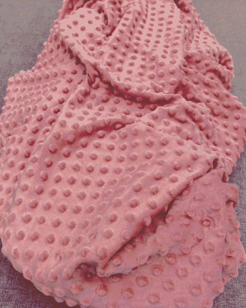 tissu minky de couleur vieux rose