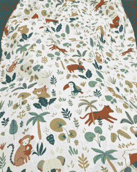tissu coton animaux gots