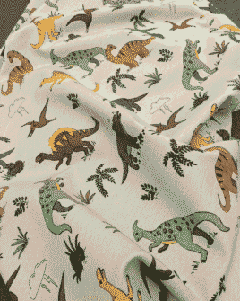 tissu jersey dinosaure french terry