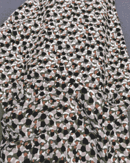 tissu viscose tâche kaki noisette noir