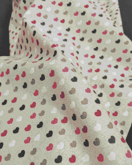 tissu polycoton enduit coeur