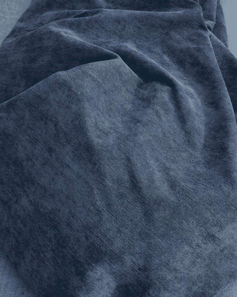 tissu velours milleraies bleu marine
