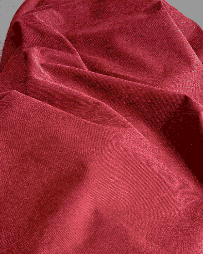 tissu velours milleraies bordeaux