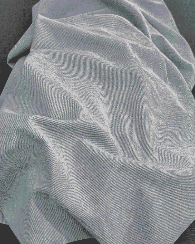 tissu velours milleraies gris perle