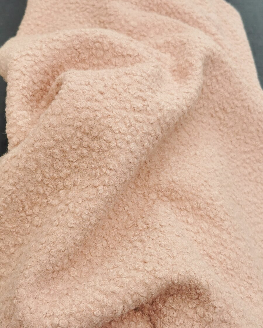 Lainage Bouclette Rose Poudré