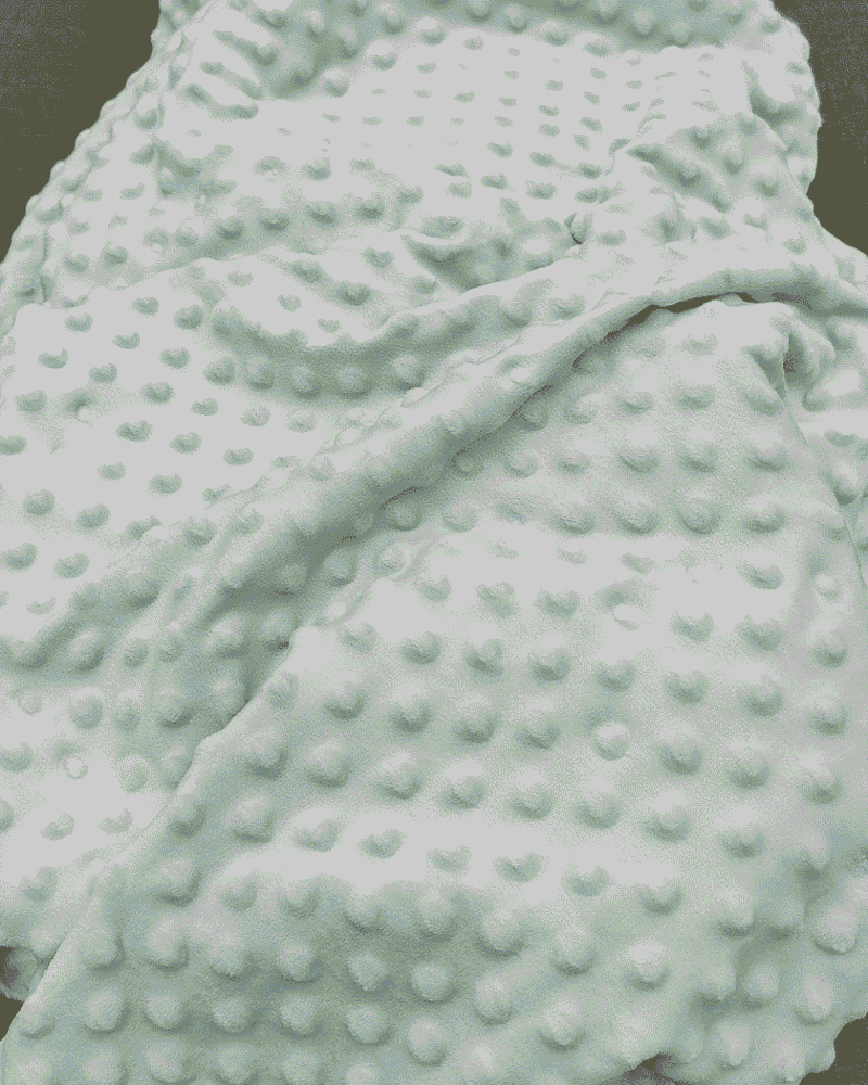 tissu minky vert d'eau
