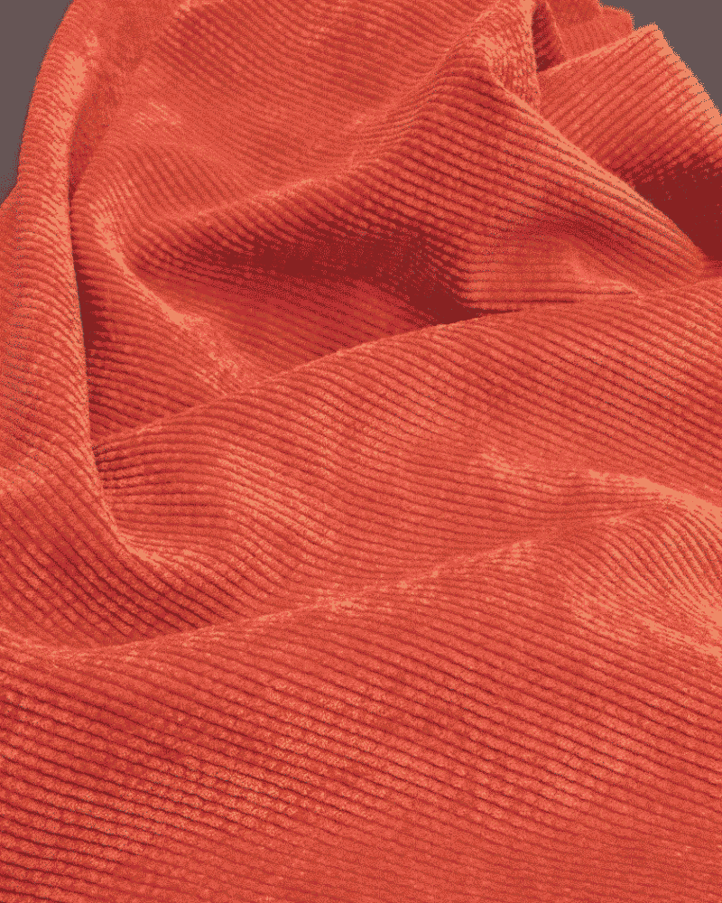 tissu velours côtelé 500 raies terracotta oeko-tex