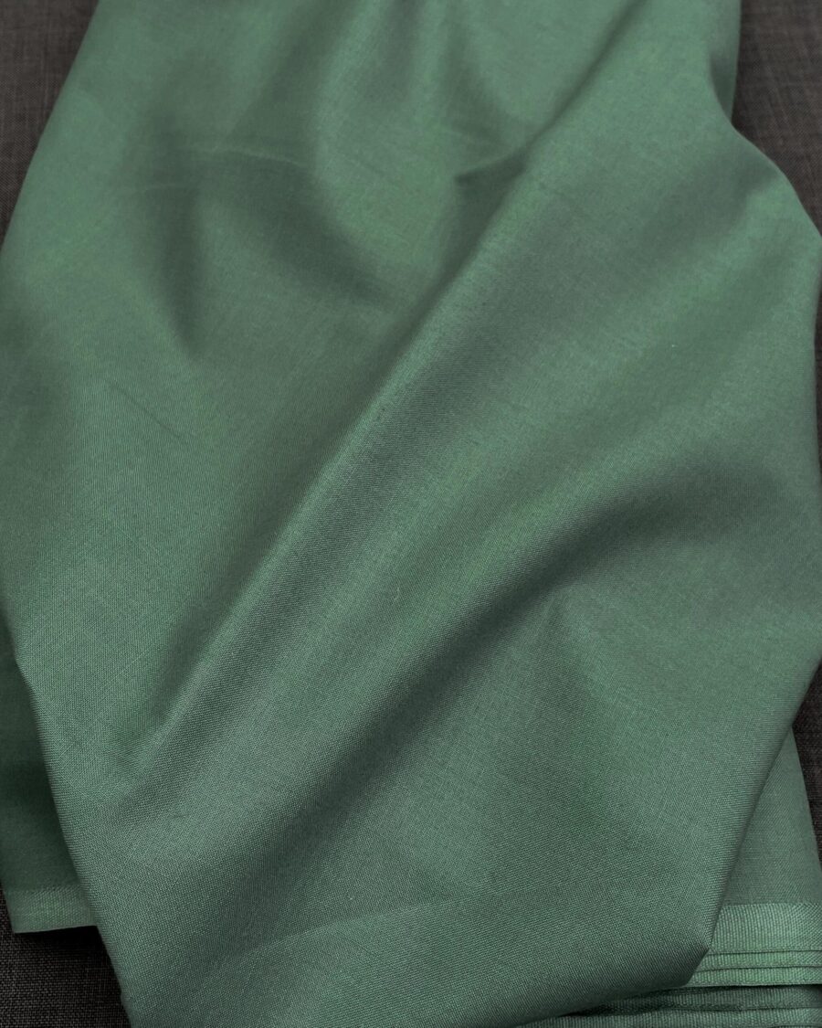 Tissu Coton Uni Vert de Gris Oeko-tex