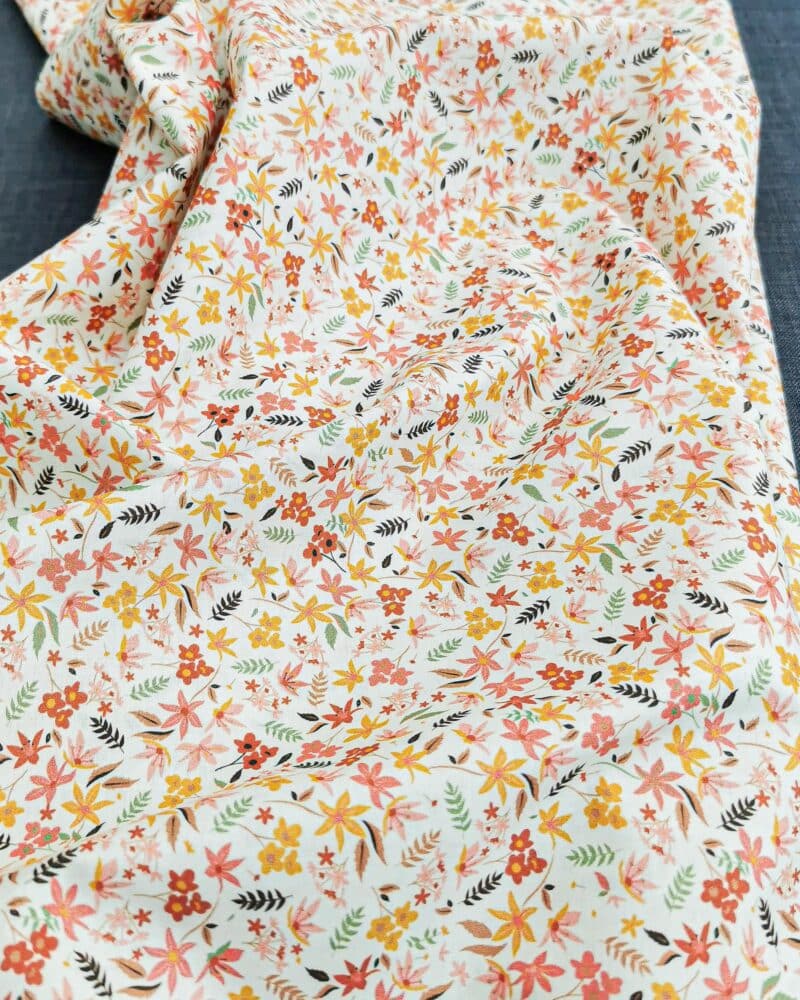 Tissu Style Liberty Petite Fleur Marsala Terracotta