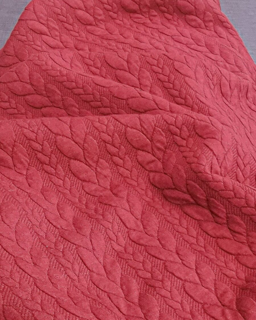 Jersey Torsadé Bordeaux certifié oeko-tex
