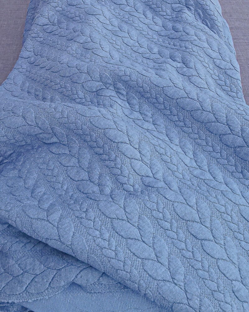 Jersey Torsadé Bleu Denim