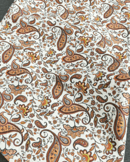 Voile De Coton Impression Digitale marron