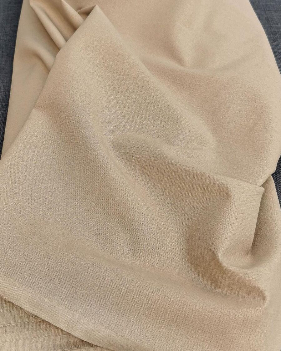 Tissu Coton Uni Taupe