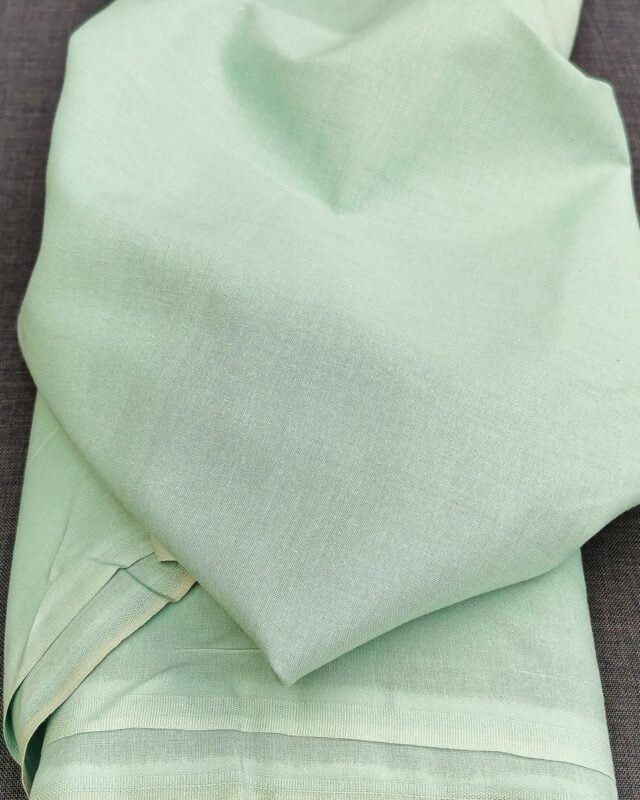 Tissu Coton Uni Vert Menthe