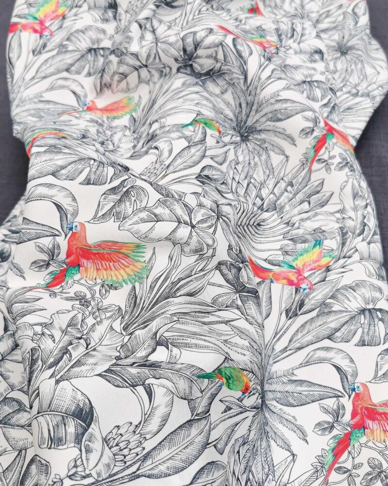 Tissu Toile Polyester Perroquet