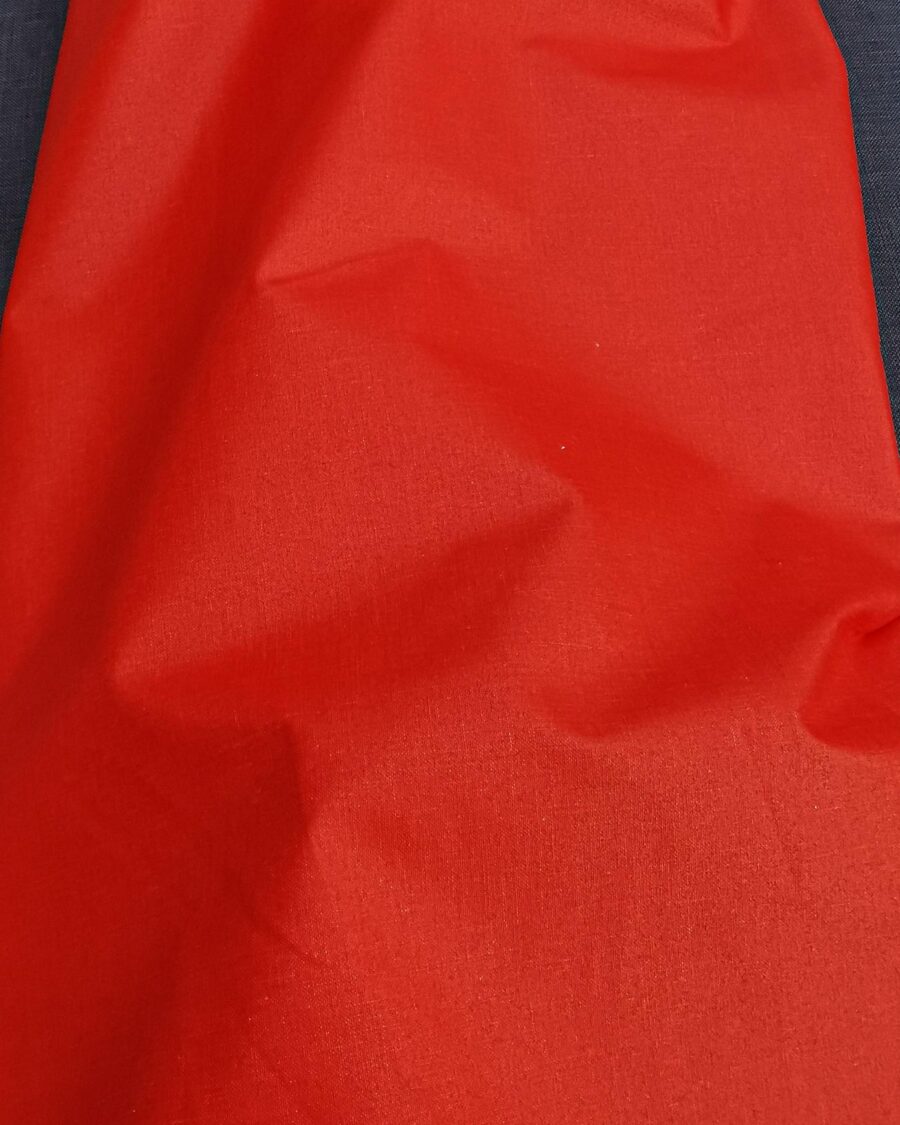 coton enduit uni nacré rouge oeko-tex