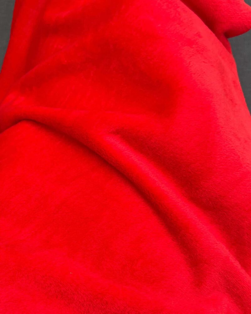 polaire uni rouge oeko-tex