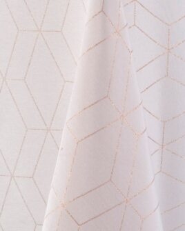 nappe damassée damouzy calitex graphique or rose