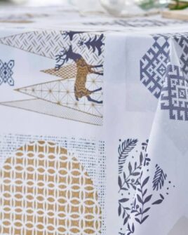 nappe polyester d'hiver imprimé rêne