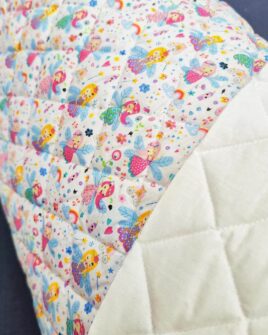tissu matelassé imprimé fée clochette2