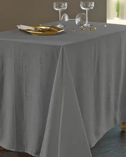 nappe taffetas froissé grise rectrangle