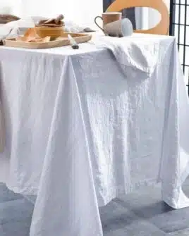 Nappe en coton bio et en chanvre Organic blanc
