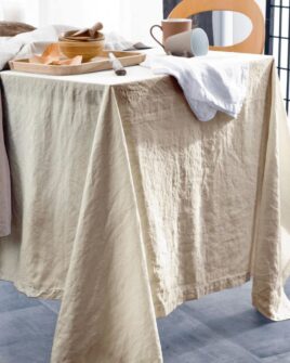 nappe en chanvre et coton bio beige