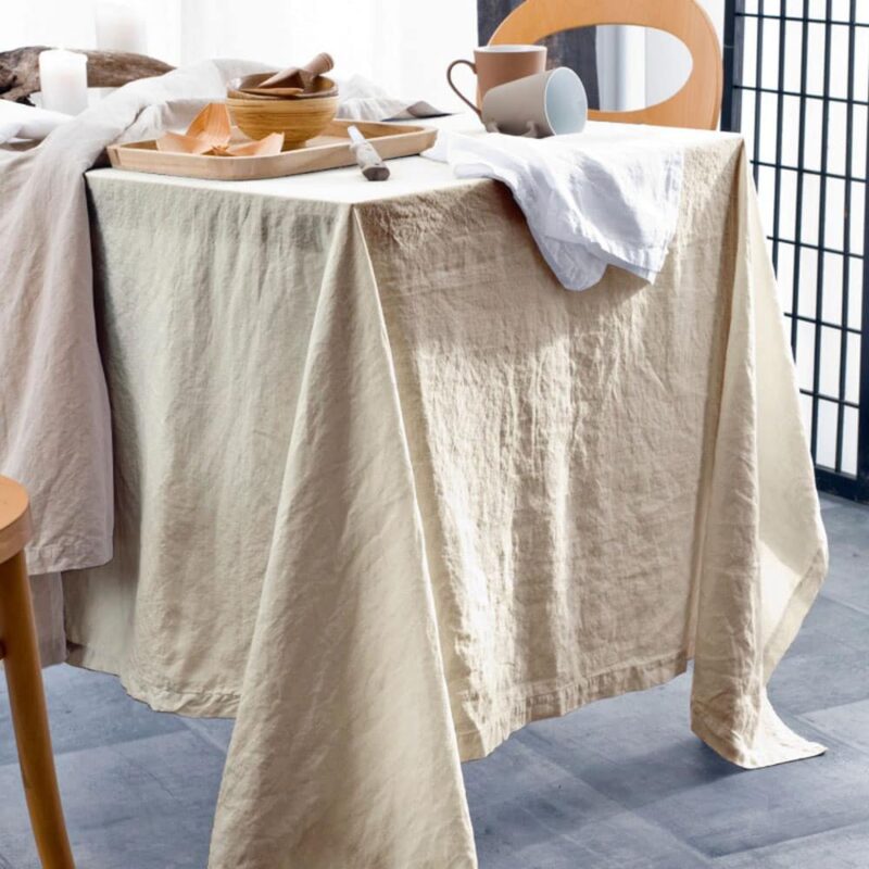 nappe en chanvre et coton bio beige