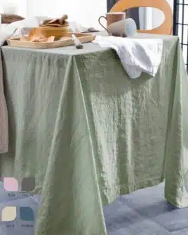 nappe en chanvre nydel vert céladon