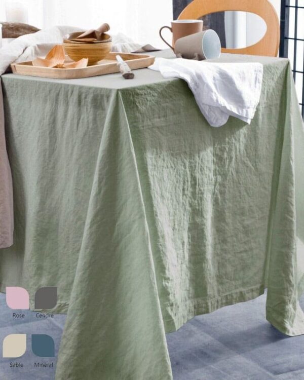 nappe en chanvre nydel vert céladon